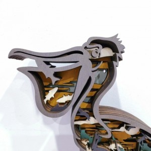 3D fából készült kézműves díszek madaraknak